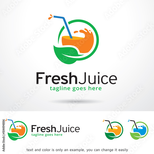 Fresh Juice Logo Template Design Vector 