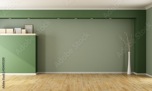 Empty green room