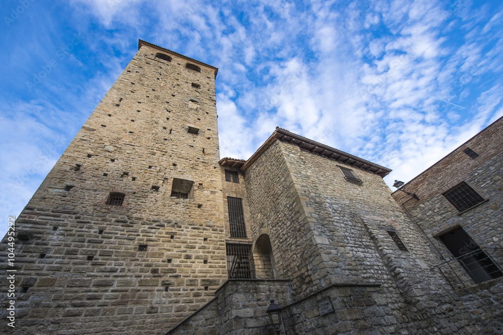 Malaspina castle in Varzi (Lombardy, Italy)