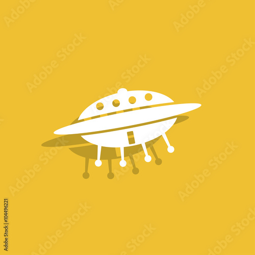 UFO icon. Flat