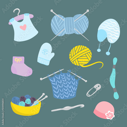 knitting for babies set