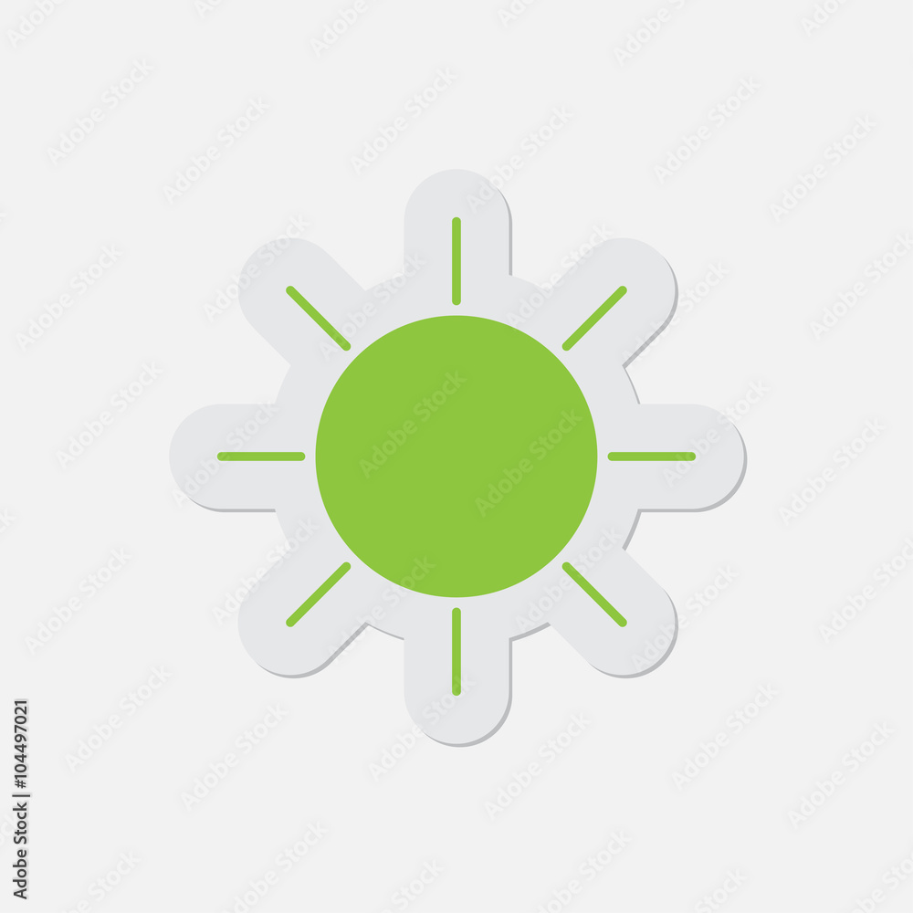 simple green icon - sun