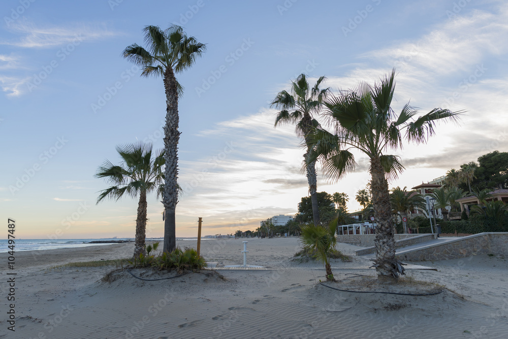 Playa de Benicassim (Castellon, España).