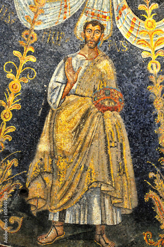 Ancient roman mosaic of the apostle Philipp © camerawithlegs