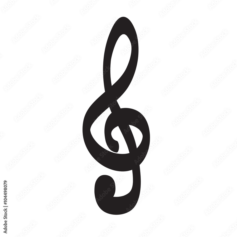 Violin key icon hand drawn vector icon Violin key icon hand drawn vector icon