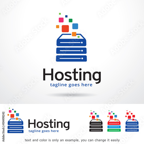 Hosting Logo Template Design Vector 