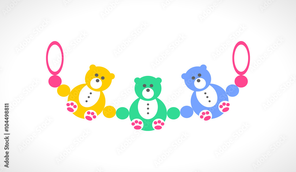 Baby beanbag cartoon icon on a white background Baby beanbag cartoon icon on a white background