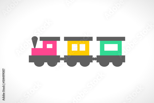 Illustration of beautiful multi colored toy train