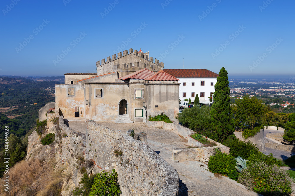 Palmela,Portugal. Capelo House and the Historical Hotel, inside the Palmela Castle.