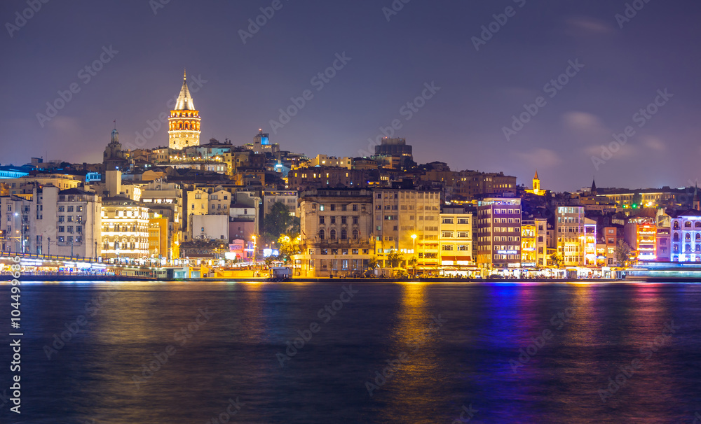 Istanbul cityscape at night