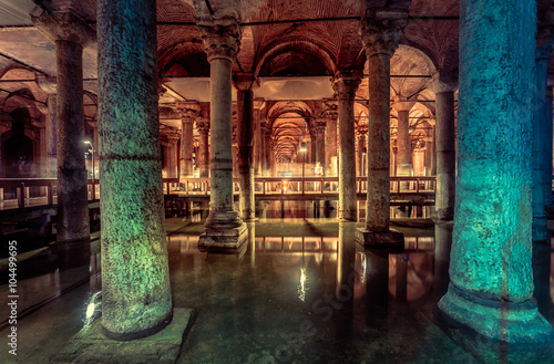 Basilica Cistern in Istanbul photo