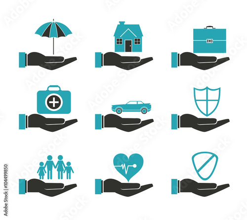 Insurance icon design 