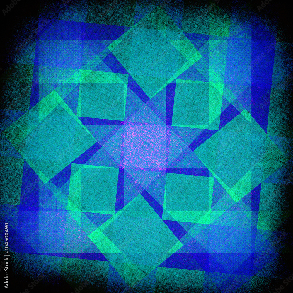 Fototapeta premium Vintage diamonds and squares pattern