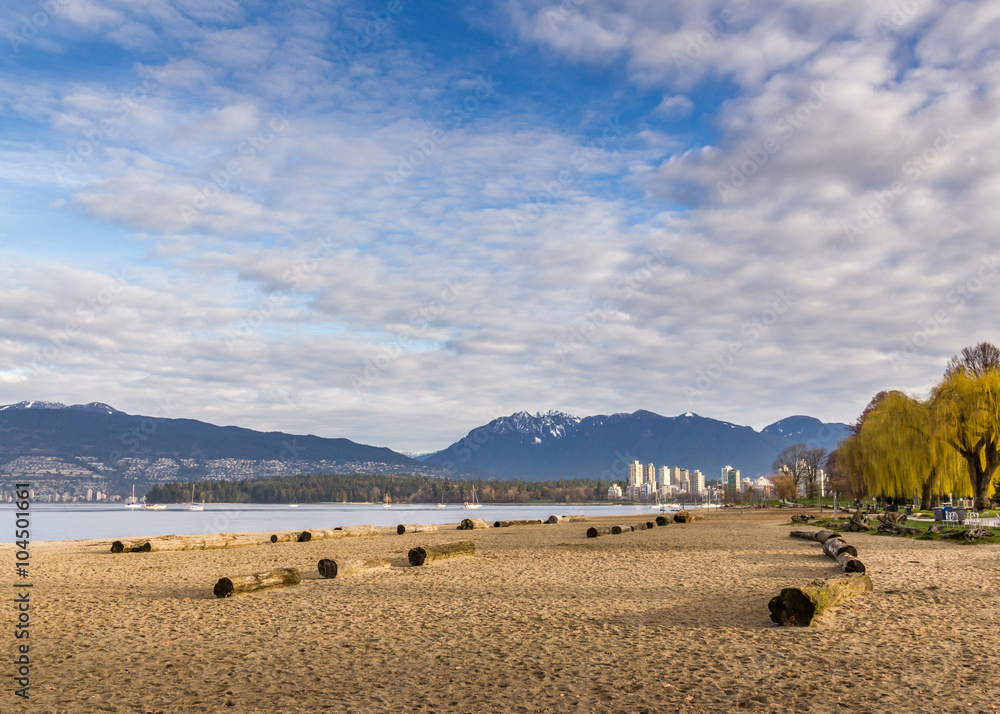 Fototapeta premium Kitsilano beach in Vancouver BC Canada