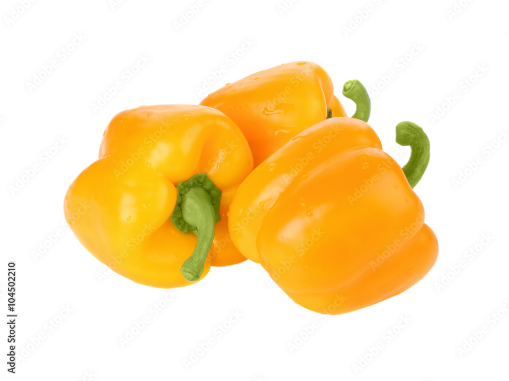 Bell peppers isolated on white background Bell peppers isolated on white background