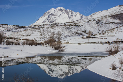 The Mountain reflection on the water