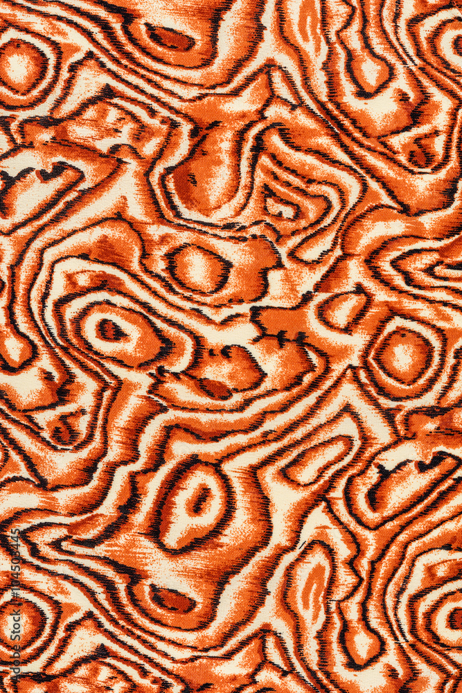 texture of print orange fabric striped modern