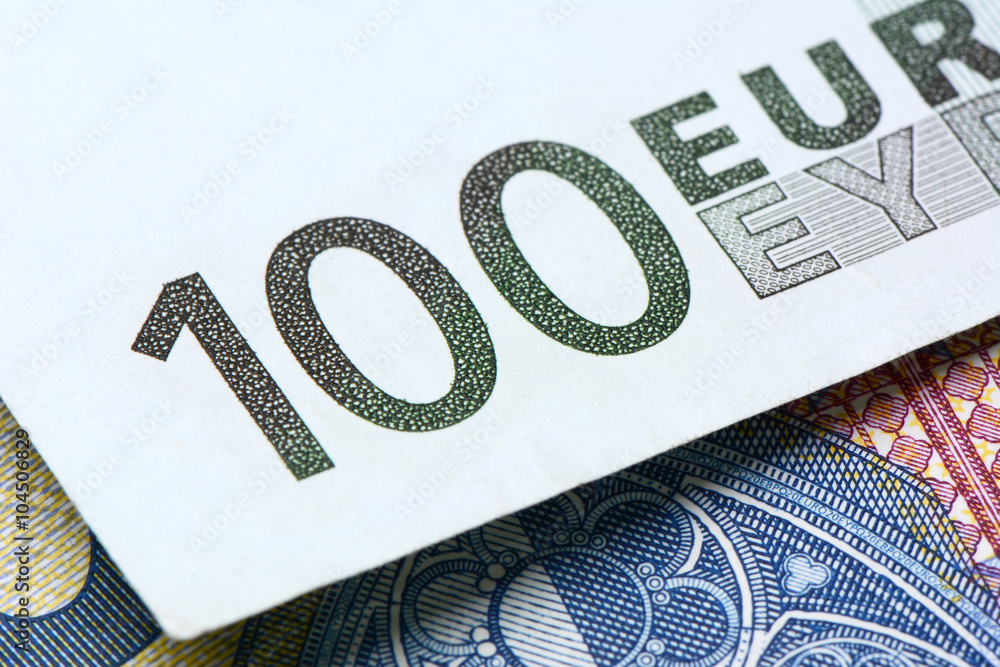Obraz premium 100 Euro und 20 Euro Nahaufnahme