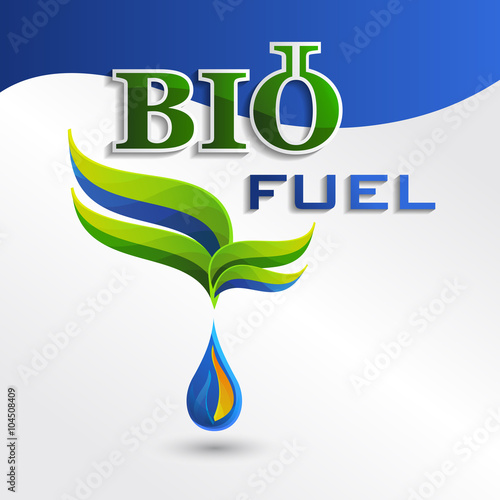 Set  Eco logos, design bio fuel elements