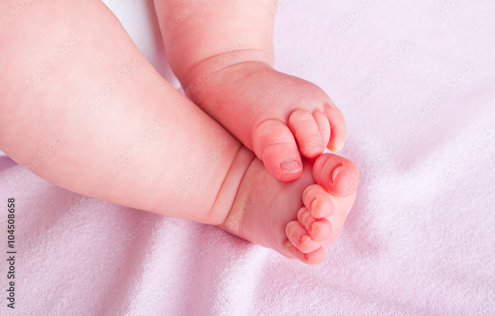 Newborn baby feet. Newborn baby feet.