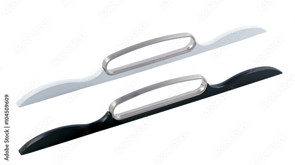 Compartment stylish furniture handles on a white background Compartment stylish furniture handles on a white background