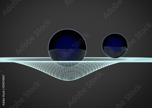 Obraz na plátne Gravitational Waves illustration