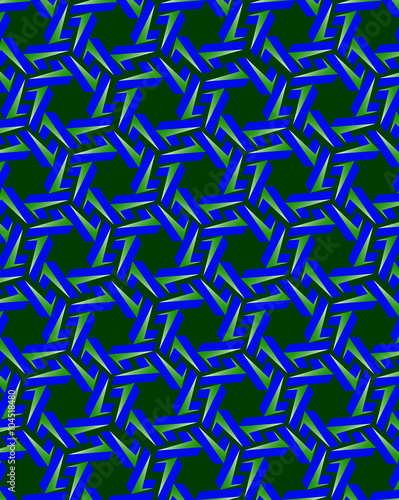 Blue gear elements on dark green background