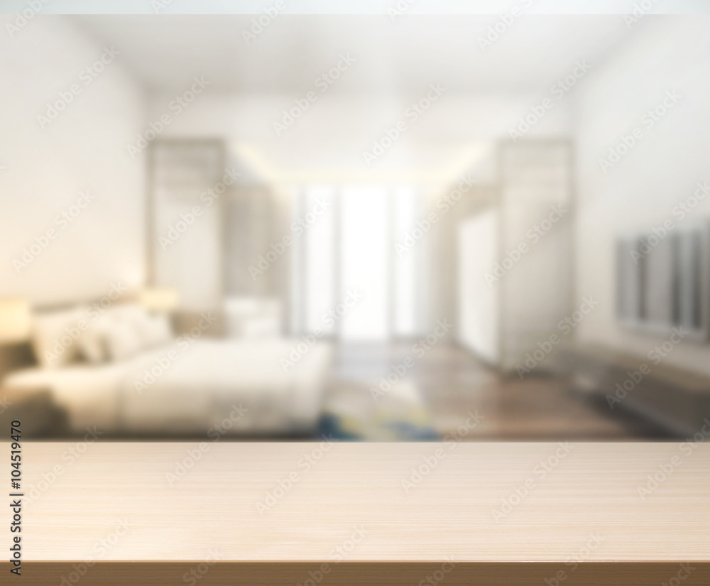 Table Top And Blur Background In Bedroom Table Top And Blur Background In Bedroom