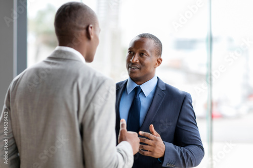 african american businessmen having conversation