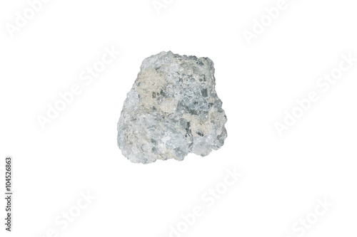Raw light blue Celestine (Celestite) from Madagascar isolated
