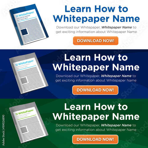 Download the Whitepaper or Ebook Graphics with Replaceable Title, Cover, and CTAs with Call to Action Buttons.  Whitepapers and E-books have a Similar Purpose in the Marketing World.