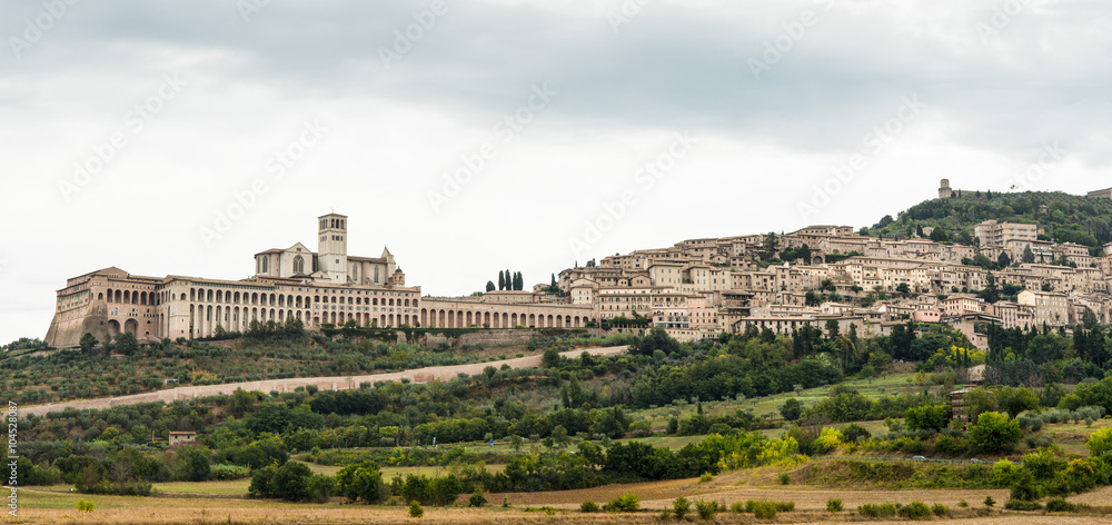 Panorama di Assisi, Umbria, Italia