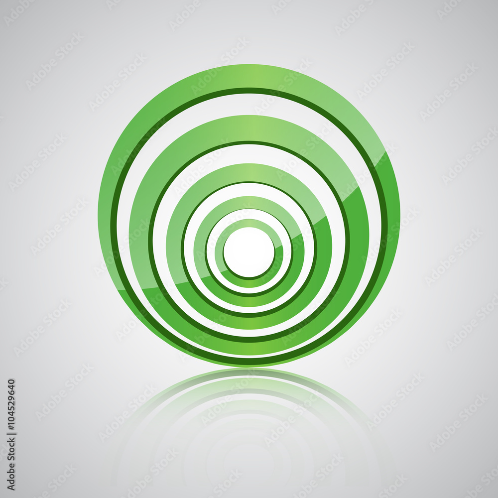 Abstract green circle icon, Vector illustration Abstract green circle icon, Vector illustration
