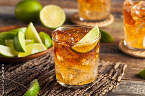 Fotografie, Obraz Dark and Stormy Rum Cocktail