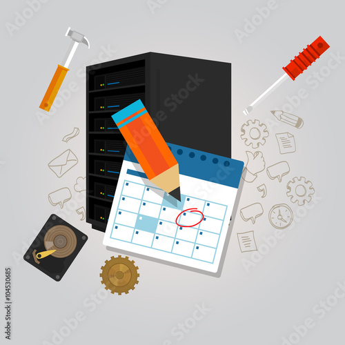 server maintenance schedule agenda plan change fixing hardware troubleshooting preventive