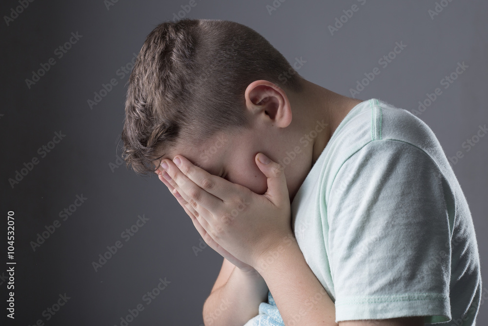 Child with family problems. Child with family problems.