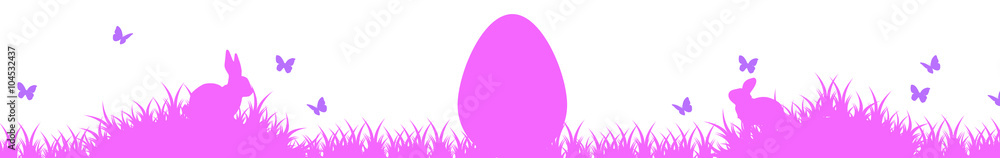 Osterpanorama mit riessen Ei