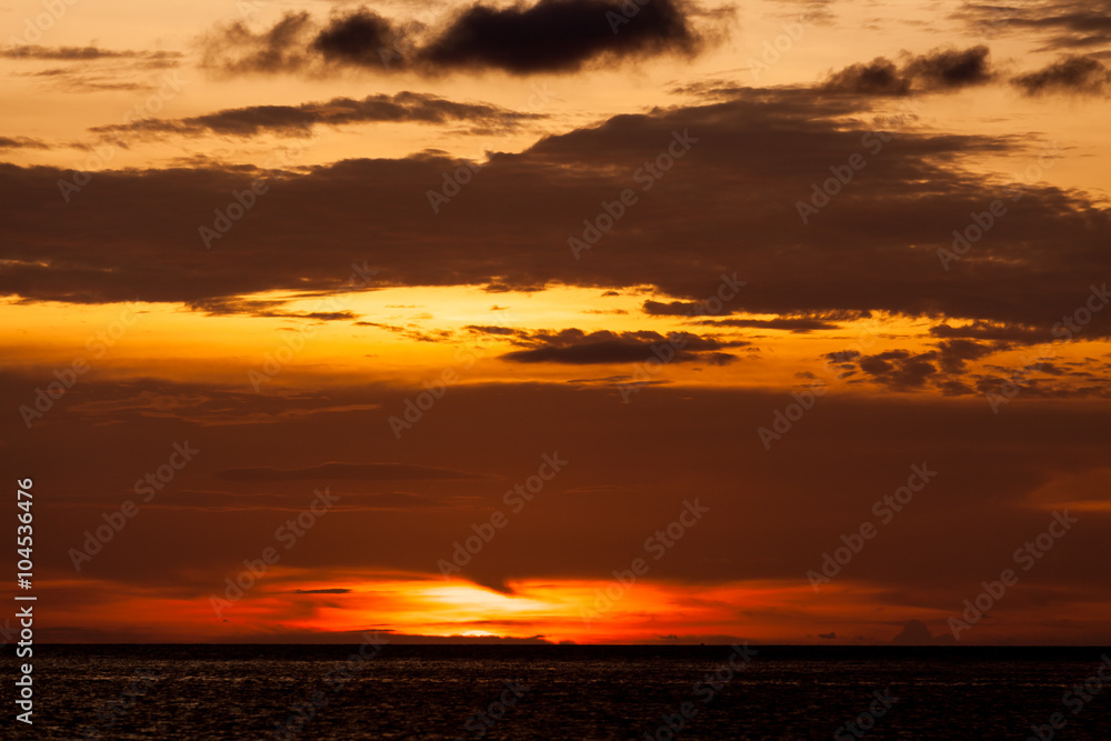 Ocean sky scape sunset