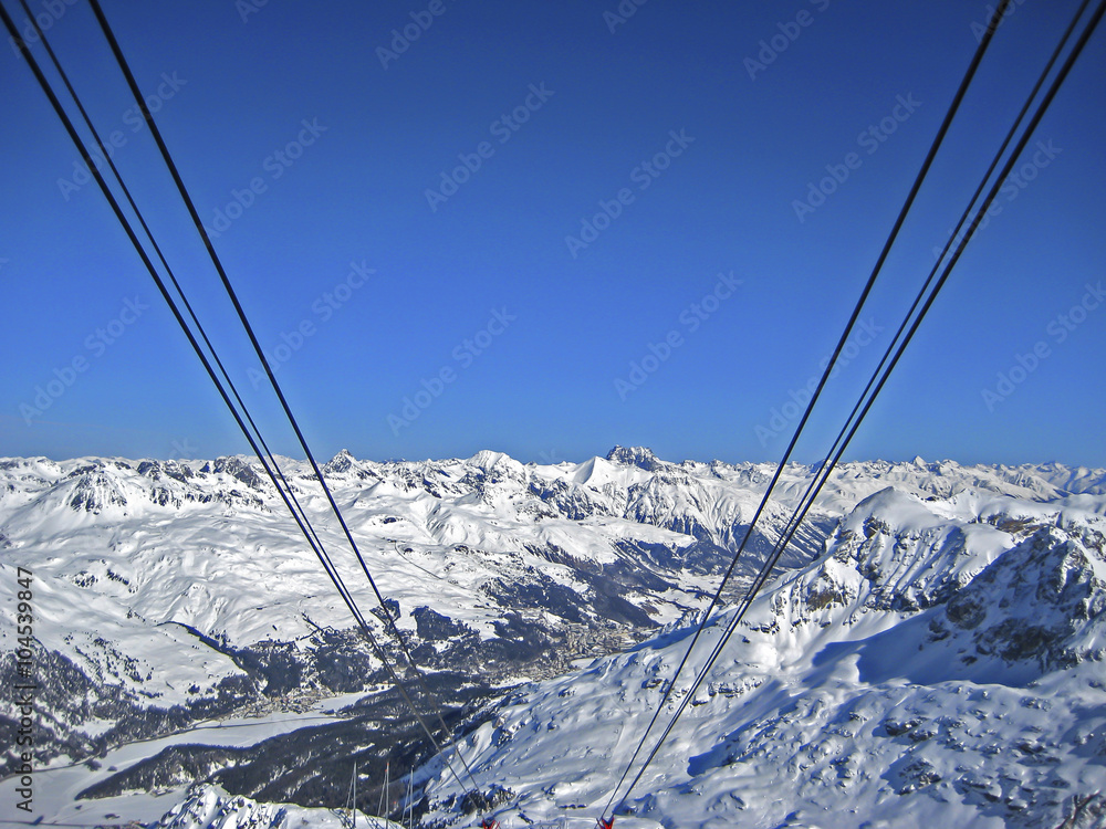 Cable Car Winter Switzerland.