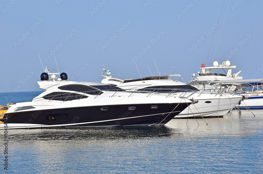 Motor yacht in jetty