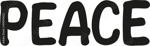 Peace handwritten