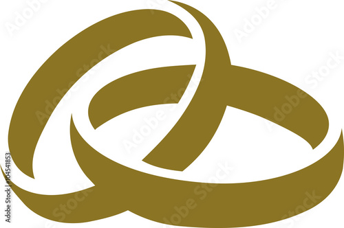 Icon of golden wedding rings photo