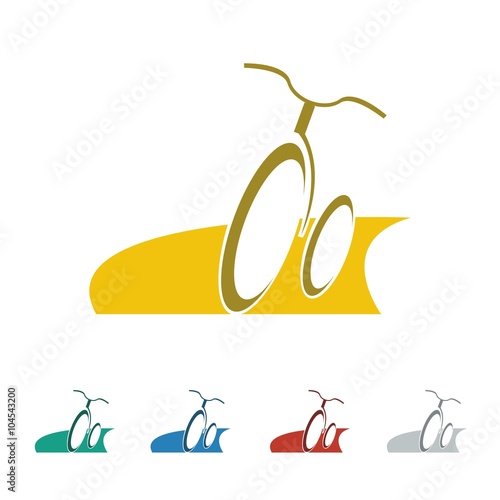 bike shop logo icon Vector
