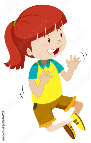Girl with happy face
