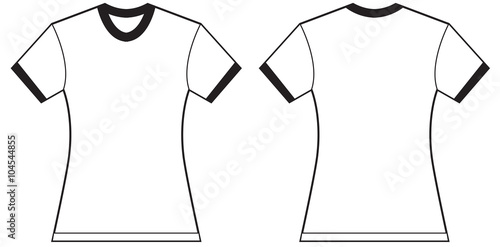 Women's Ringer T-Shirt Design Template