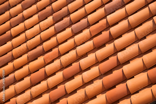 Red tiled roof background