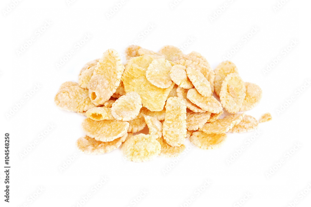 Cornflakes on white Cornflakes on white