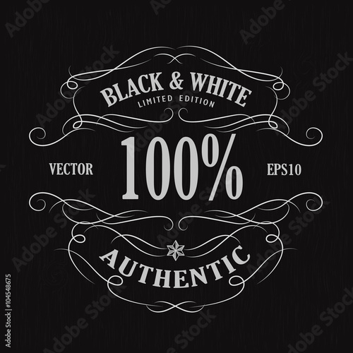 Hand drawn frame label vintage banner retro blackboard vector il