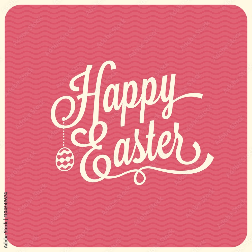 Happy easter typographical background