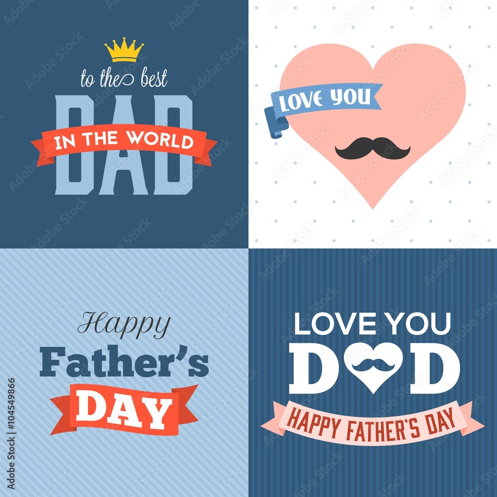 Vector happy father's day